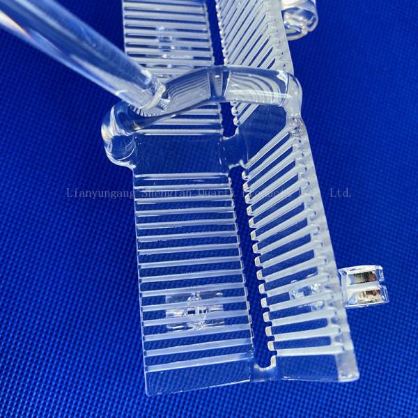 Buy cheap Customized Transparent Semiconductor Photovoltaic Fused Silica Boat Quartz Glass Wafer Carrier from wholesalers