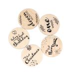 Plywood Coaster -Travel Series Gifts-Baby Milestone Plywood Cards -Christmas