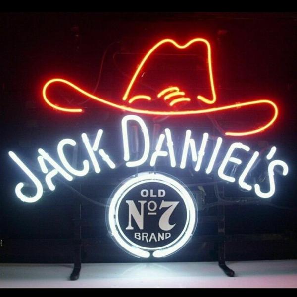 Buy cheap "JACK DANIEL'S NO.7 Old Cowboy Hat " Real Glass Neon Lighted Sign Display Beer Bar Light for Gift Bedroom from wholesalers