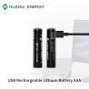 Buy cheap 1.5V USB Cylindrical Rechargeable Battery with Work Temperature -20C to 60C from wholesalers