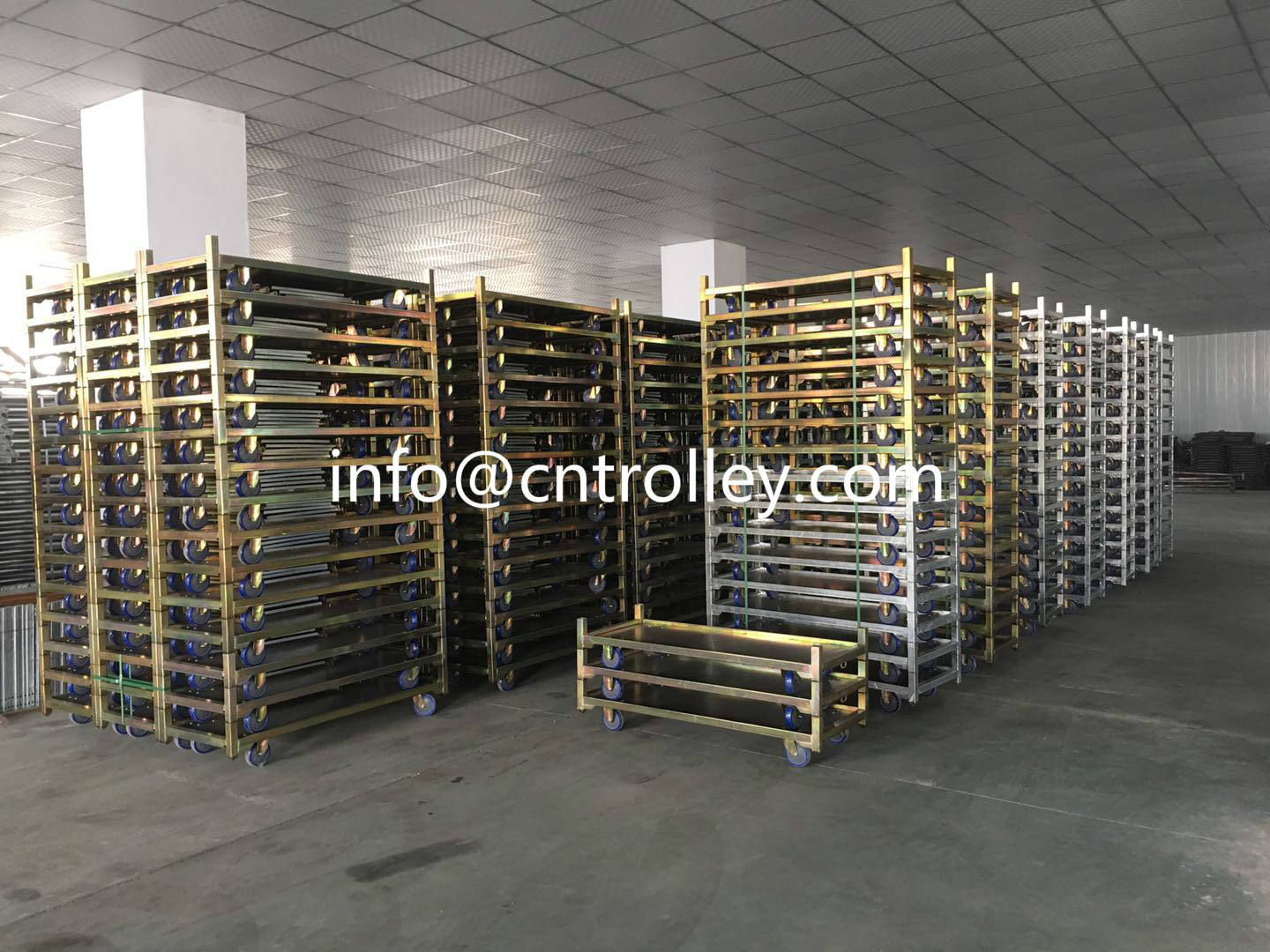 Metal Mesh Hot Dip Galvanized Danish Trolley Easy To Install