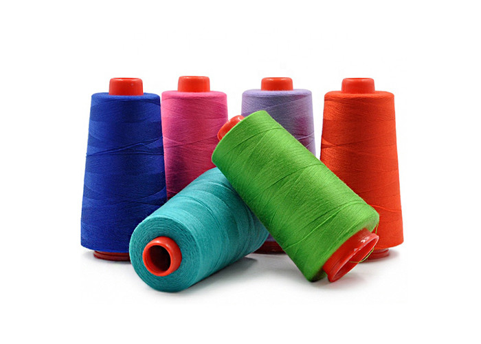 20S Polyester Mercerised Cotton Yarn , White Cotton Thread Duvet Cover Use