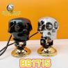 Buy cheap Aluminum Skull 12V 2 Eyes White Yellow Dual Color Flash Silvery Black For Motorcycle Mini Driving Light from wholesalers