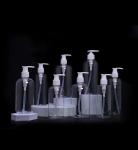 Cosmetic Plastic Lotion Pump Bottle For Shampoo 100ml 250ml 500ml Transparent