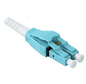 Buy cheap LC OM3 Duplex Uniboot Fiber Optic Connector RohS Material,aqua color from wholesalers