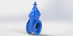 Abrasion Resistance Resilient Seated Gate Valve , Epoxy Powder Coated Wedge Gate