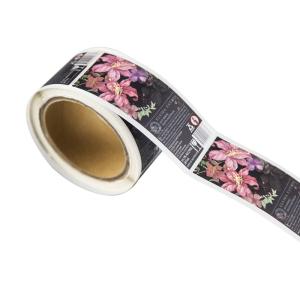 China Customized Printing Self Adhesive Label Sticker Flower Transparent Sticker on sale