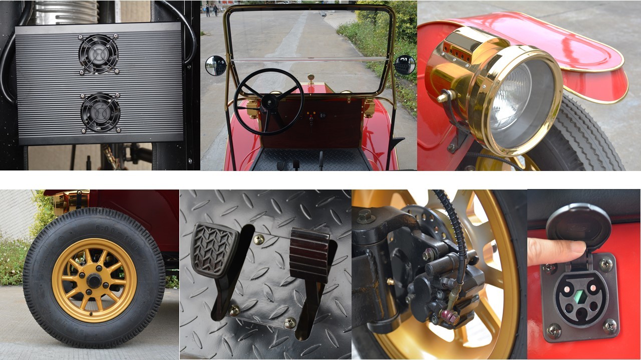 antique electric cars Electric Vintage Cars Compact Electric Car with Automatic Rocker Compensating Function