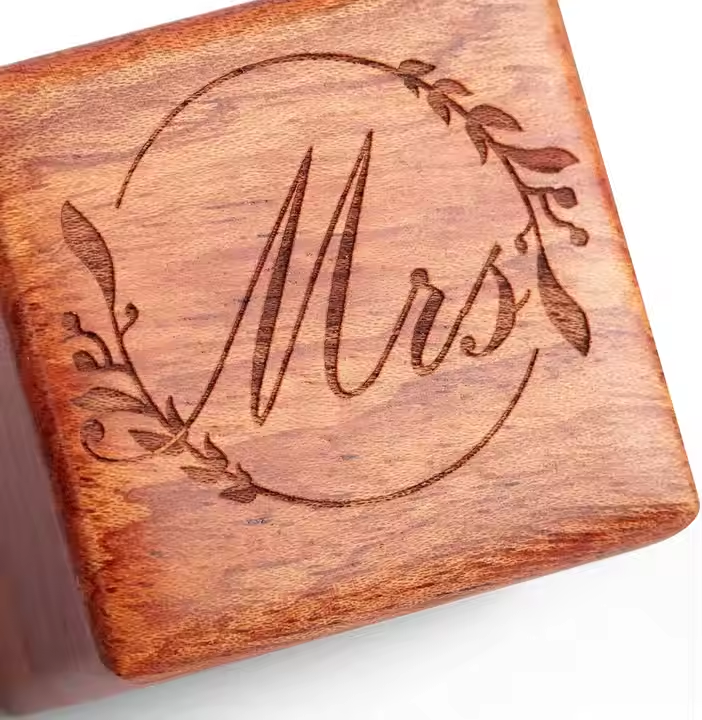 Handmade Wooden Wedding & Engagement Ring Box. Customizable Premium Quality for Your Special Day.