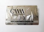 Frosted Engraved Silver Etch Metal Business Cards 85x54mm