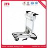 Buy cheap White Airport Luggage Trolley With Brake 3 Wheels Aluminum Alloy from wholesalers