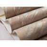 Buy cheap Modern Style Washable Vinyl Wallpaper , Vinyl Wall Coverings with Golden Leaf Pattern from wholesalers