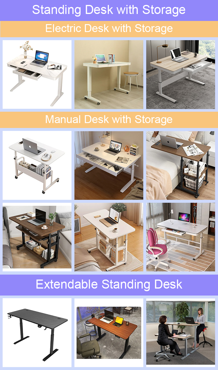 Small Office Coffee Standing Table Modern Multifunctional Storage Desk for Small Spaces
