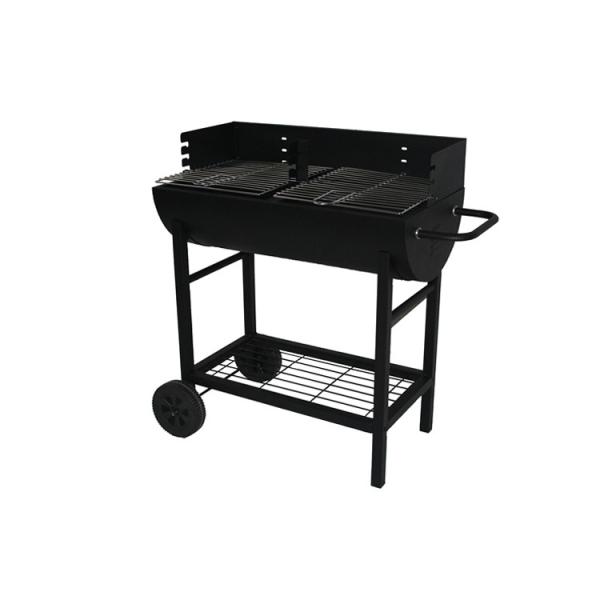 Buy cheap Back to School Occasion Outdoor Portable BBQ Drum with Half Barrel Design and Wheels from wholesalers