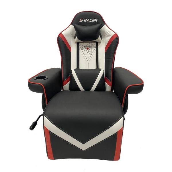 Buy cheap White Racing Style PU Leather Ergonomic Seat Swivel Gaming Sofa for Office from wholesalers