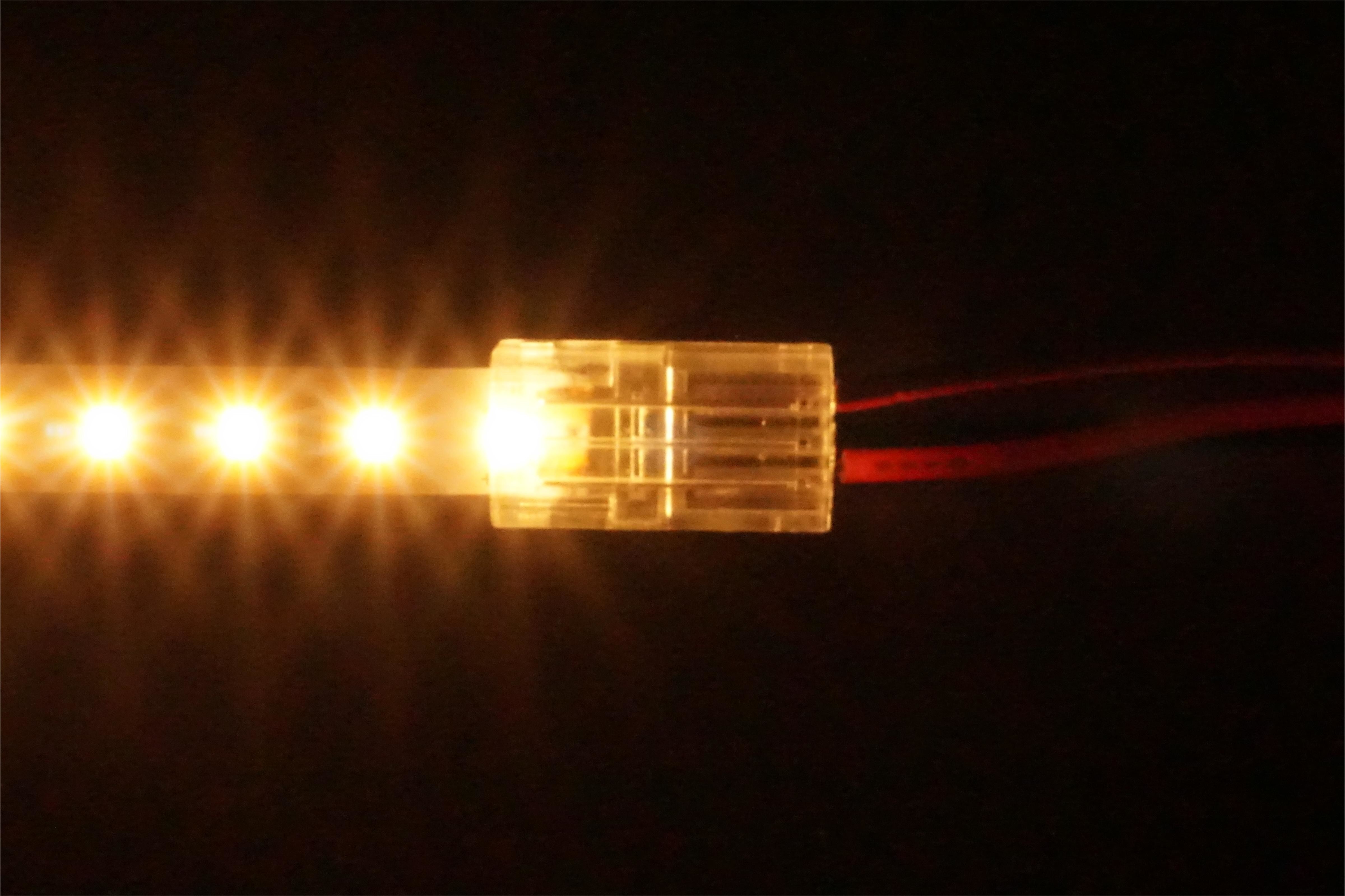 2 Pin SMD LED Strip Connectors Transparent Housing Strip To Wire Connectors