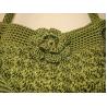 Buy cheap Bag Green Crochet beautiful women Flower bag handbag tote purse handmade bag from wholesalers