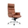 Buy cheap Factory supply office furniture leather office chair with aluminum alloy flat feet ergonomic office chair for workplace from wholesalers
