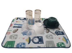 Wholesale Household Sink  Washable Printing Dish Drying Mat 38x50cm Microfiber from china suppliers