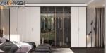 Children Room Combination Wardrobe With Modern Design And Glass Door Finish At