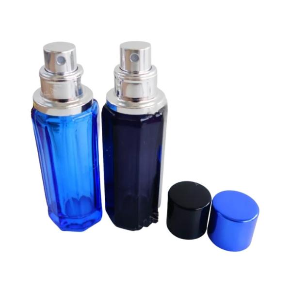 refillable perfume spray bottle 25ml recycled glass bottles black blue red pink