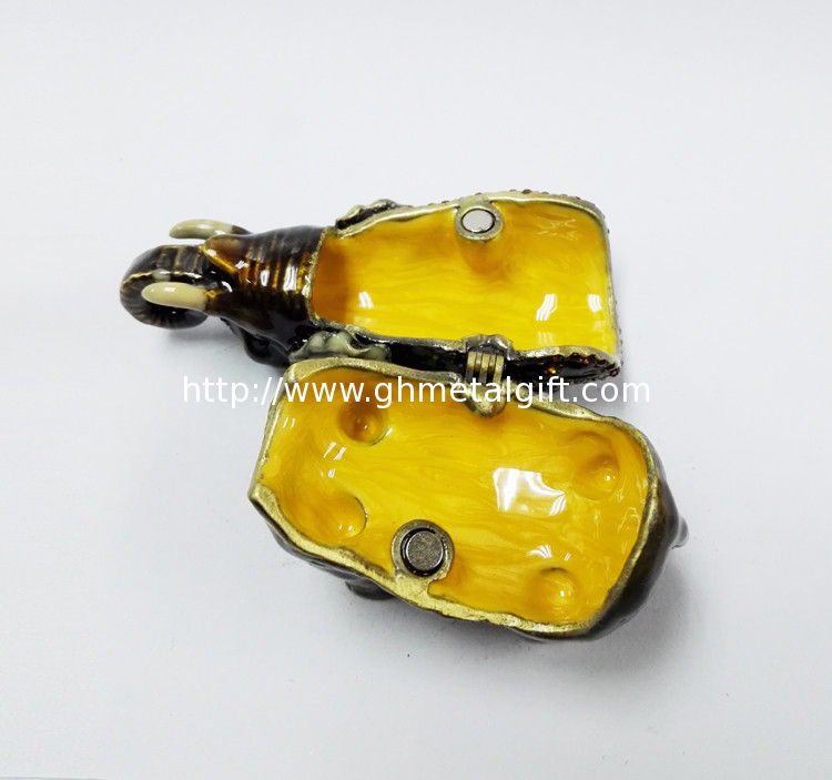 Indian elephant shape metal enamel jewelry gift boxes for necklaces