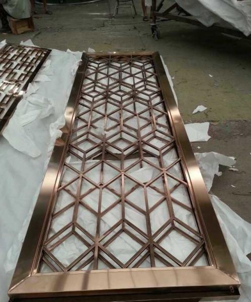 Interior Decor Gold Partition Panels Room Divider Screen Laser Cut Decorative