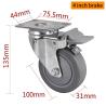 Buy cheap 4 Inch Industrial Caster Wheels Chrome Coating By Rigid Swivel And Brake from wholesalers