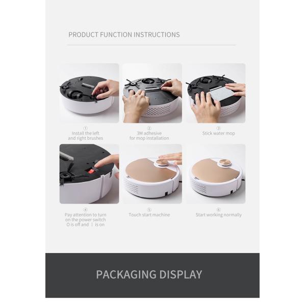 EMC 1600pa Smart Sweeping Robot Intelligent Vacuum Cleaner White