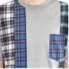Buy cheap Plaid Stitching Mens Trendy T Shirts Fabric Weight 120 Grams OEM / ODM Available from wholesalers