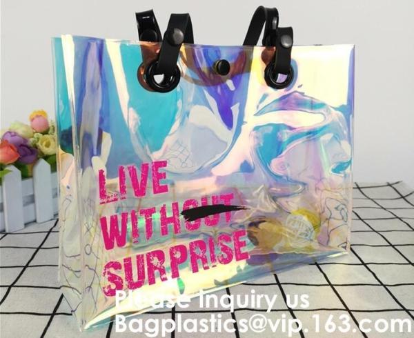 Buy cheap Promotional Shiny PVC Tote Bag, Women Gender and Casual Tote Shape large capacity clear PVC Beach Bag, Bagease, Bagplast from wholesalers