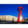 Buy cheap Commercial Building Decoration Outdoor Metal Sculpture Stainless Steel Red Surface Finished from wholesalers