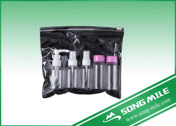6PCS Cosmetic Traveling Bottle Set with PVC Bag
