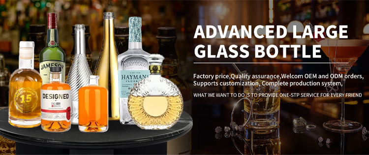 500ml 700ml Glass Bottle Whisky Or Brandy Bottle Liquor Bottles