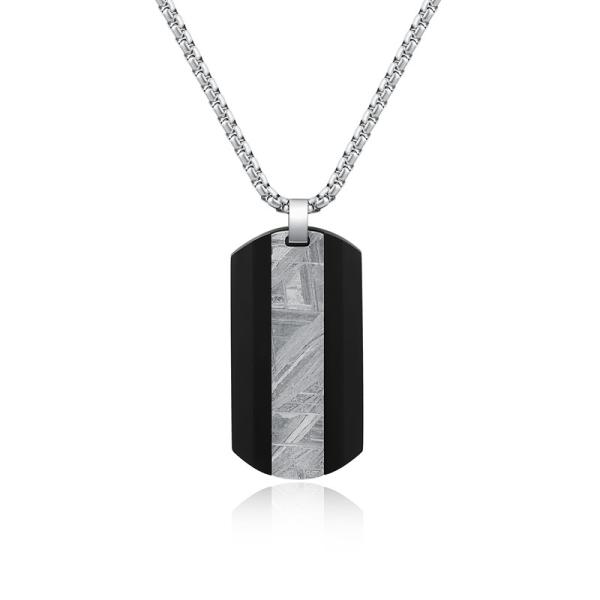 Buy cheap Carbon Fiber Iron Meteorite Dog Tag Pendant Stainless Steel Bale Men Pendant from wholesalers