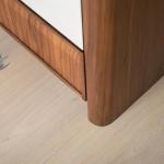 Frame-line Door Panel Kitchen Cabinet Design Cherry Wood Veneer Kitchen Cabinet