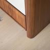 Buy cheap Frame-line Door Panel Kitchen Cabinet Design Cherry Wood Veneer Kitchen Cabinet For Ghana Villa Project from wholesalers