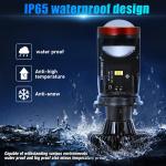 45W Y8 Mini Lens H4 LED Projector Spotlight Head Light Bulb For Car
