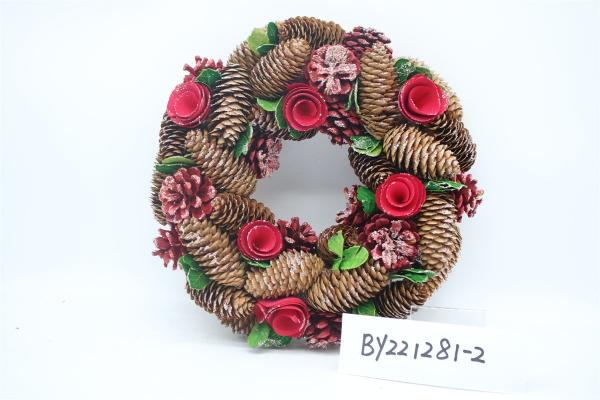 Wholesale Artificial Christmas Door Decoration Supplies Nature Pine Cone Large