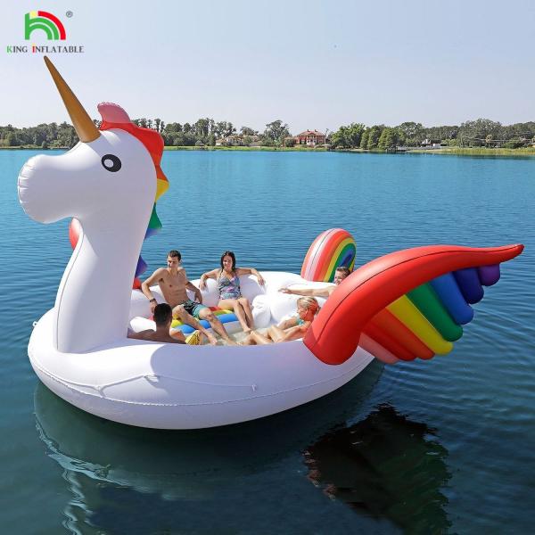 6 Person Inflatable Unicorn Water Mount Sea Lake Pool Float Water Toy Giant