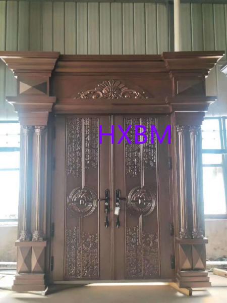 Buy cheap Electrophoretic Painting 100mm Leaf Main Entry Doors For Villa from wholesalers