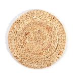 Water Hyacinth Round Braided Rattan Woven Placemats 25cm