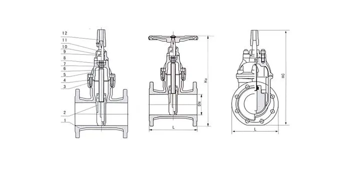 Customized Port Size DN40-DN1200 OS Y Metal Seat Flanged Gate Valve for Water System