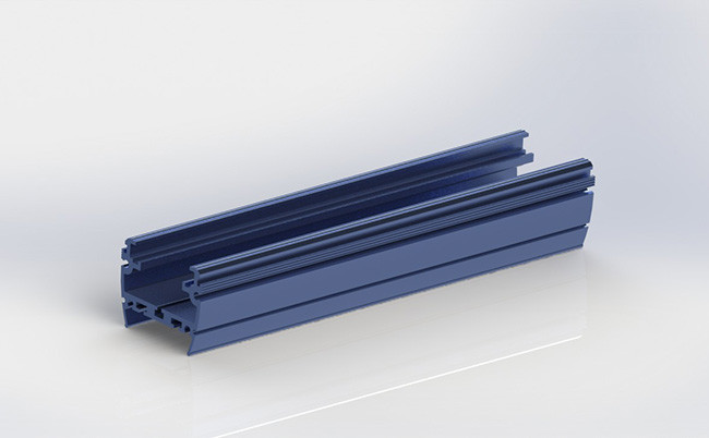 Blue Painted 6063 - T5 Aluminum LED Strip Profiles Channel For LED Light