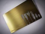 Customized Brass Gold Metal Business Member Card With Etch Laser Logo 85x54mm