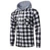 Buy cheap Latest design custom long sleeve 100%cotton flannel shirts casual men hooded plaid shirts from wholesalers