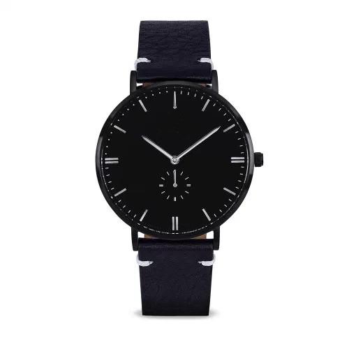 Buy cheap Silver hand black case japan movement watch stainless steel back for men from wholesalers