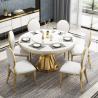 Buy cheap Modern Stainless Steel Circle Marble Top Dining Table Length 1.3/1.5M from wholesalers