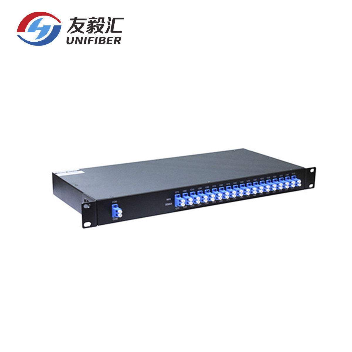Low Loss 18 Channels CWDM Mux Demux 1U 19 Inch Rack Mount Chassis LC/UPC