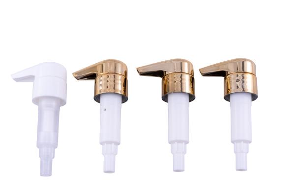 Buy cheap Food Grade 28mm Lotion Pump Head Cover 28/400 Gold Dispenser 8.0cc For Dosage Syrup Bottle from wholesalers
